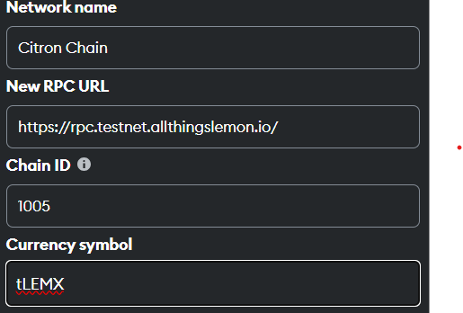 &quot;Citron Chain Config&quot;